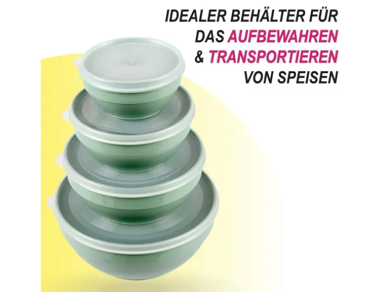 ProHome Vorratsdosen 4er Set Rund Grün