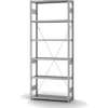 PROREGAL Edelstahlregal Stecksystem T-Profil HxBxT 250 x 100 x 80 cm 6 Ebenen Fachlast 200 kg Edelstahl Fachbodenregal