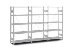 PROREGAL Edelstahlregal Stecksystem T-Profil HxBxT 175 x 100 x 80 cm 5 Ebenen Fachlast 200 kg Edelstahl Fachbodenregal