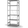 PROREGAL Edelstahlregal Stecksystem T-Profil HxBxT 250 x 100 x 50 cm 6 Ebenen Fachlast 200 kg Edelstahl Fachbodenregal