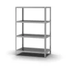 PROREGAL Edelstahlregal Schraubsystem HxBxT 150 x 100 x 50 cm 4 Ebenen Fachlast 200 kg Edelstahl Fachbodenregal