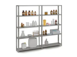 PROREGAL Edelstahlregal Schraubsystem HxBxT 150 x 100 x 50 cm 4 Ebenen Fachlast 200 kg Edelstahl Fachbodenregal