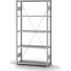 PROREGAL Edelstahlregal Stecksystem T-Profil HxBxT 200 x 100 x 30 cm 5 Ebenen Fachlast 200 kg Edelstahl Fachbodenregal