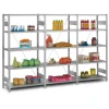 PROREGAL Edelstahlregal Stecksystem T-Profil HxBxT 175 x 100 x 60 cm 4 Ebenen Geschlitzter Fachboden Fachlast 150 kg Edelstahl Fachbodenregal