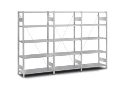 PROREGAL Edelstahlregal Stecksystem T-Profil HxBxT 175 x 100 x 40 cm 5 Ebenen Fachlast 200 kg Edelstahl Fachbodenregal