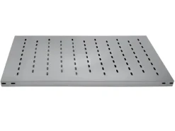 PROREGAL Edelstahlregal Stecksystem T-Profil HxBxT 200 x 100 x 40 cm 5 Ebenen Geschlitzter Fachboden Fachlast 150 kg Edelstahl Fachbodenregal