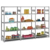 PROREGAL Edelstahlregal Stecksystem T-Profil HxBxT 200 x 100 x 30 cm 5 Ebenen Geschlitzter Fachboden Fachlast 150 kg Edelstahl Fachbodenregal
