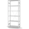 PROREGAL Lebensmittel Fachbodenregal Stecksystem T-Profil Grundregal HxBxT 250 x 100 x 40 cm 6 Ebenen Fachlast 145 kg Hygienische Beschichtung Weiß