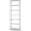 PROREGAL Lebensmittel Fachbodenregal Stecksystem T-Profil Grundregal HxBxT 300 x 100 x 50 cm 7 Ebenen Fachlast 140 kg Hygienische Beschichtung Weiß