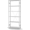 PROREGAL Lebensmittel Fachbodenregal Stecksystem T-Profil Grundregal HxBxT 250 x 100 x 30 cm 6 Ebenen Fachlast 150 kg Hygienische Beschichtung Weiß