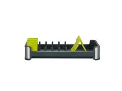 PROREGAL Praktischer Geschirrtrockner Aus Mattem Edelstahl & Kunststoff HxBxT 13 x 31 x 44,7cm Anthrazit