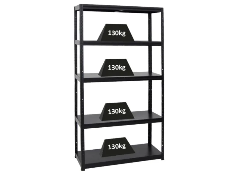 PROREGAL Schwerlastregal Steel Eagle HxBxT 180 x 100 x 40 cm Fachlast 130 kg Schwarz