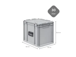 PROREGAL Spar Set 8x Eurobox Nextgen Portable HxBxT 335 x 30 x 40 cm 30 Liter Eurobehälter Transportbox Transportbehälter Stapelbehälter