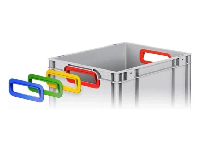 PROREGAL Spar Set 10x Eurobox Nextgen Color Mit Scharnierdeckel & Schiebeschnappverschlüssen HxBxT 22 x 30 x 40 cm Griffe Rot Offen Glatter Boden