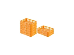 PROREGAL SuperSparSet 7 x Eurobehälter Bäcker- und Konditorenkasten HxBxT 13 x 40 x 60 24 Liter Gelb-Orange Brötchenkiste Stapelbare Bäckerkiste