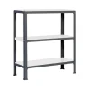 PROREGAL Wohnregal Living Koala Metal mit 3 Fachböden HxBxT 90 x 80 x 30 cm Fachlast 150 kg Anthrazit/Weiß