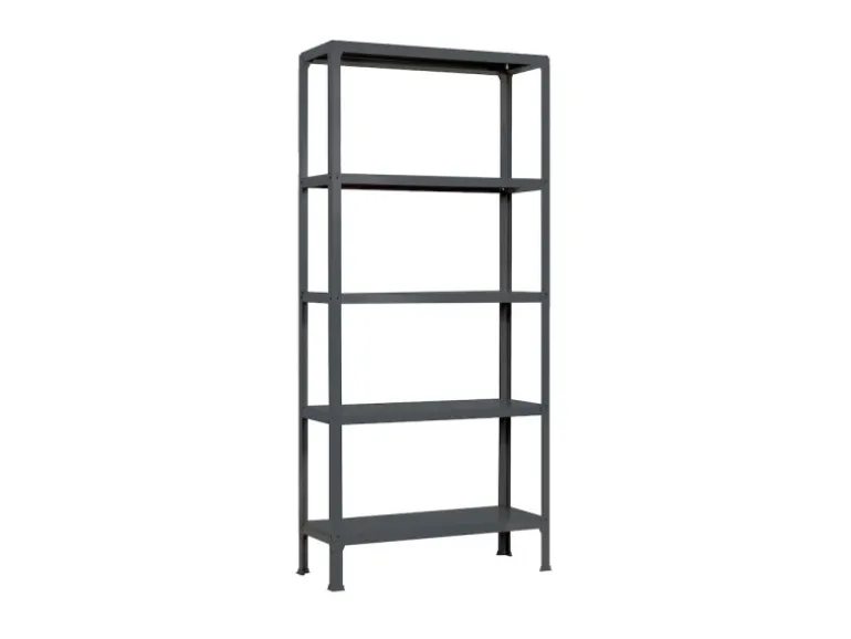 PROREGAL Wohnregal Living Koala Metal mit 5 Fachböden HxBxT 180 x 80 x 30 cm Fachlast 150 kg Anthrazit/Anthrazit