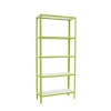 PROREGAL Wohnregal Living Koala Wood mit 5 Fachböden HxBxT 180 x 100 x 30 cm Fachlast 150 kg Grün/Weiß