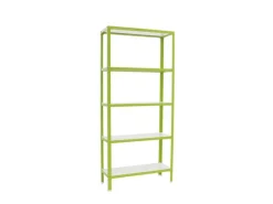 PROREGAL Wohnregal Living Koala Wood mit 5 Fachböden HxBxT 180 x 100 x 30 cm Fachlast 150 kg Grün/Weiß