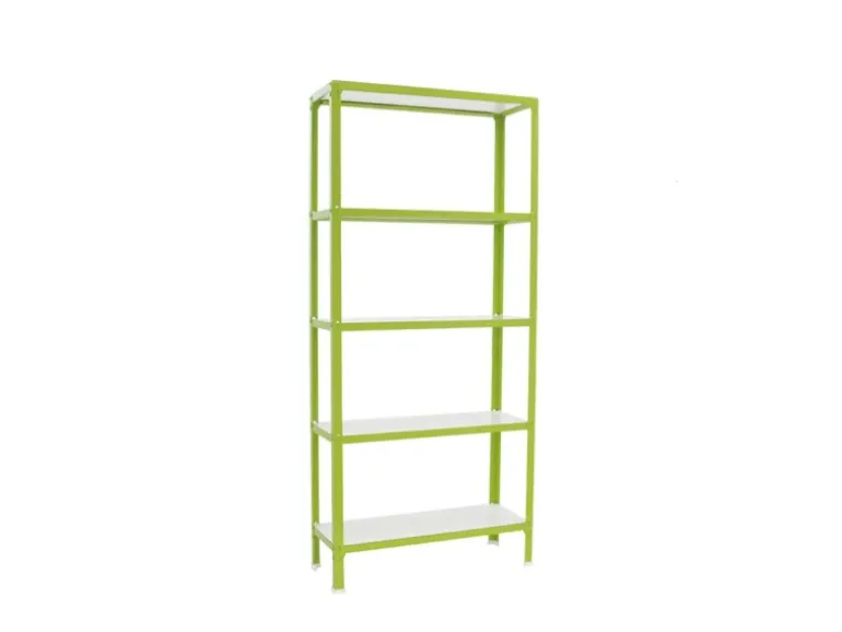 PROREGAL Wohnregal Living Koala Wood mit 5 Fachböden HxBxT 180 x 100 x 30 cm Fachlast 150 kg Grün/Weiß