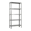 PROREGAL Wohnregal Living Koala Metal mit 5 Fachböden HxBxT 180 x 80 x 30 cm Fachlast 150 kg Grau/Grau