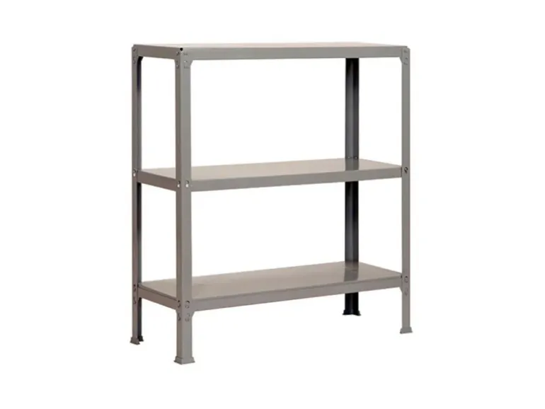 PROREGAL Wohnregal Living Koala Metal mit 3 Fachböden HxBxT 90 x 100 x 30 cm Fachlast 150 kg Grau/Grau