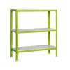 PROREGAL Wohnregal Living Koala Metal mit 3 Fachböden HxBxT 90 x 80 x 40 cm Fachlast 150 kg Grün/Weiß