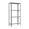 PROREGAL Wohnregal Living Koala Metal mit 4 Fachböden HxBxT 160 x 80 x 30 cm Fachlast 150 kg Anthrazit/Weiß