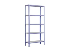 PROREGAL Wohnregal Living Koala Metal mit 5 Fachböden HxBxT 180 x 80 x 40 cm Fachlast 150 kg Lila/Weiß