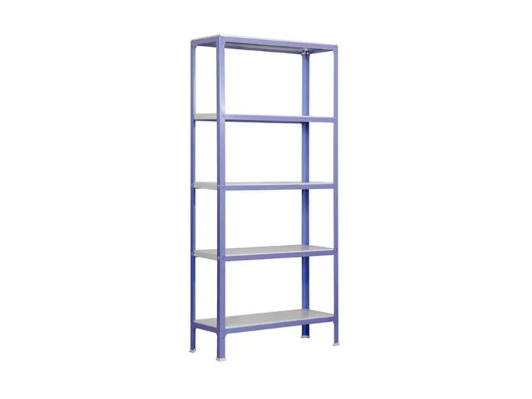 PROREGAL Wohnregal Living Koala Metal mit 5 Fachböden HxBxT 180 x 80 x 40 cm Fachlast 150 kg Lila/Weiß