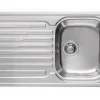 Pyramis Einbauspüle Amaltia 86 cm x 50 cm 1B 1D Edelstahl poliert