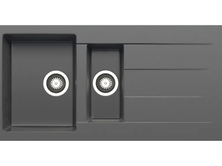Pyramis Küchenspüle Athlos (100x50) 1 1/2B 1D, Pyragranite Iron Grey