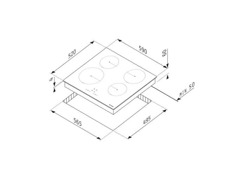 Pyramis Kochfeld PHI62430FMB