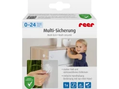 Reer Multi-Sicherung für kindersicheres Verschließen von Schränken - Weiß