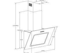 Respekta Dunstabzugshaube CH22010SBZ Glas 60 cm Schwarz EEK: B