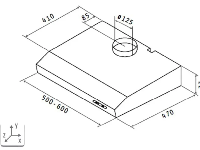 Respekta Dunstabzugshaube DH620WL EEK: C 60 cm Weiß