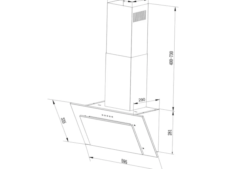 Respekta Dunstabzugshaube CH 33060 WB 60 cm Weiß EEK: B