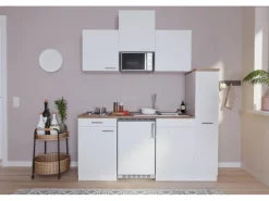 Respekta Economy Küchenzeile KB180WWMI 180 cm Weiß