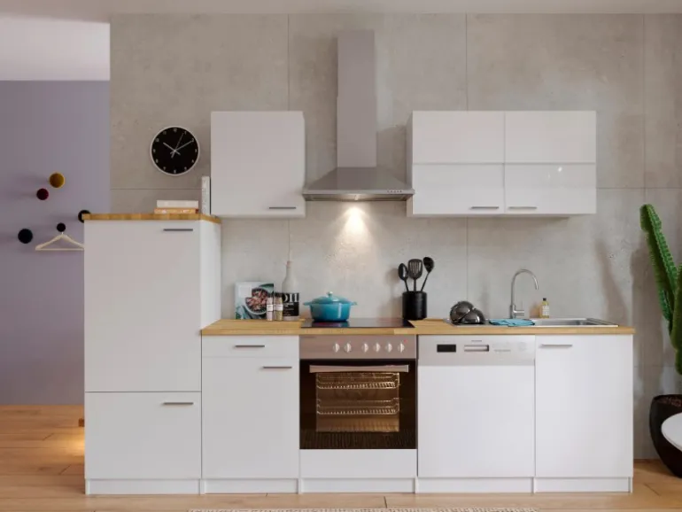 Respekta Economy Küchenzeile KB280WWC 280 cm Weiß