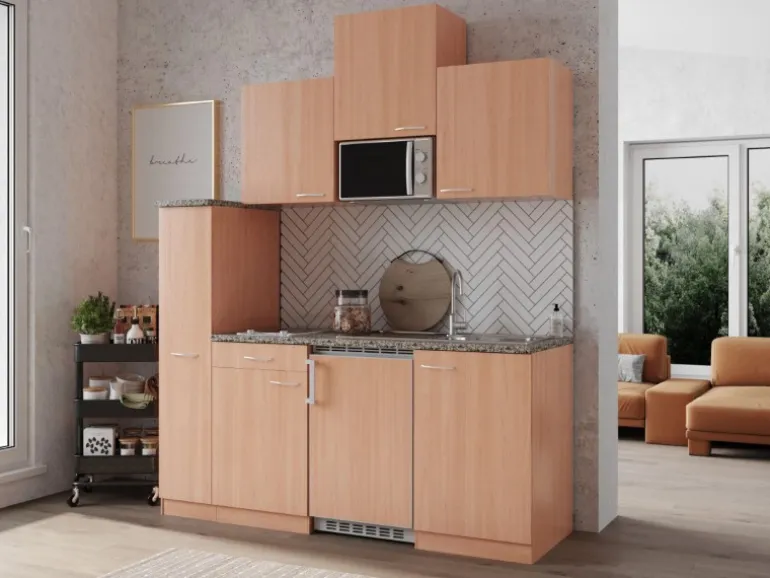Respekta Economy Küchenzeile KB180BBMIC 180 cm Buche