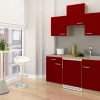 Respekta Economy Küchenzeile 150 cm Rot-Eiche Sägerau Nachbildung