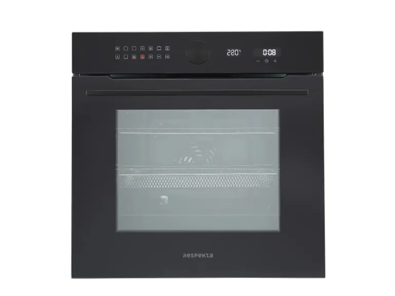 Respekta Einbaubackofen Glas Autark Adrian 71 l Schwarz