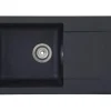 Respekta Einbauspüle Mineralite Denver 78 cm x 44 cm Schwarz