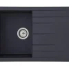 Respekta Einbauspüle Mineralite Houston 80 cm x 50 cm Schwarz