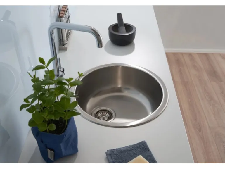 Respekta Einbauspüle Portland Ø 44,6 cm Edelstahl