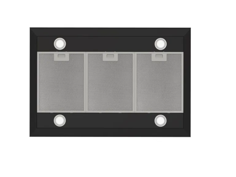 Respekta Inselhaube Cara mit Glasfront 65 cm x 89,5 cm x 60 cm Schwarz