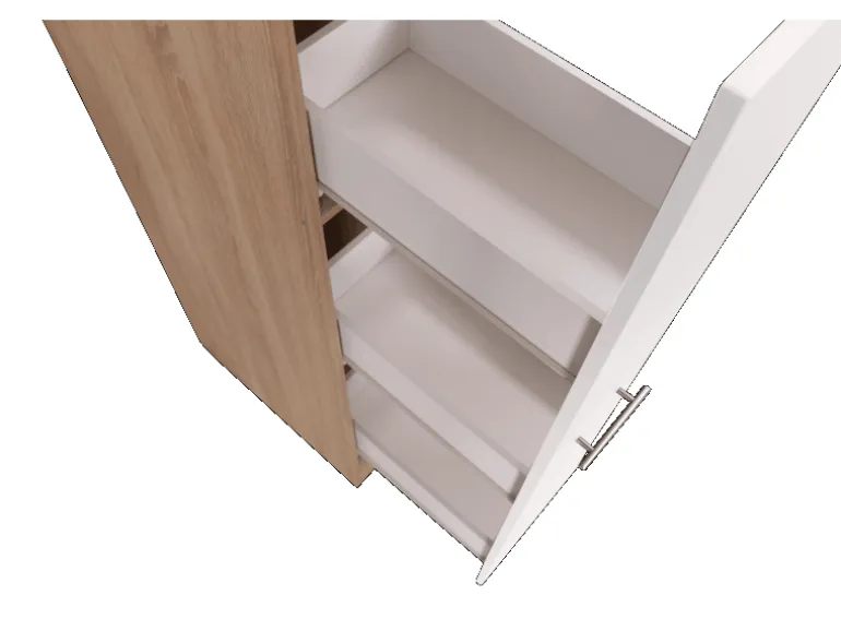 Respekta Küchen-Apothekerschrank Merle 30 cm Weiß