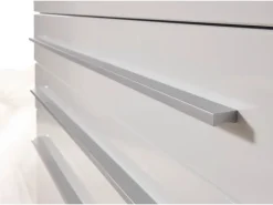 Respekta Küchenblock Gabriel LBBERP290HWWC ohne E-Geräte 290 cm Weiß Hochglanz