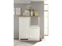 Respekta Küchenblock Gabriel LBBERP320HWWC ohne E-Geräte 320 cm Weiß Hochglanz