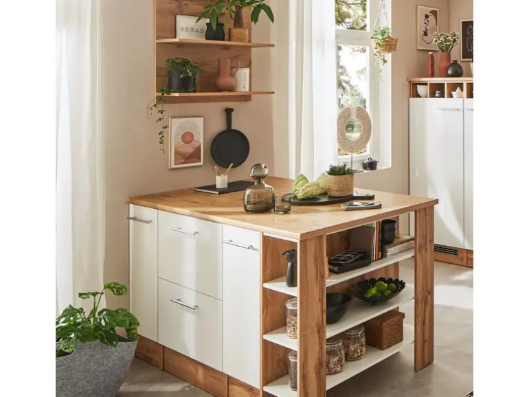 Respekta Kücheninsel Hilde 150 cm ohne E-Geräte Weiß